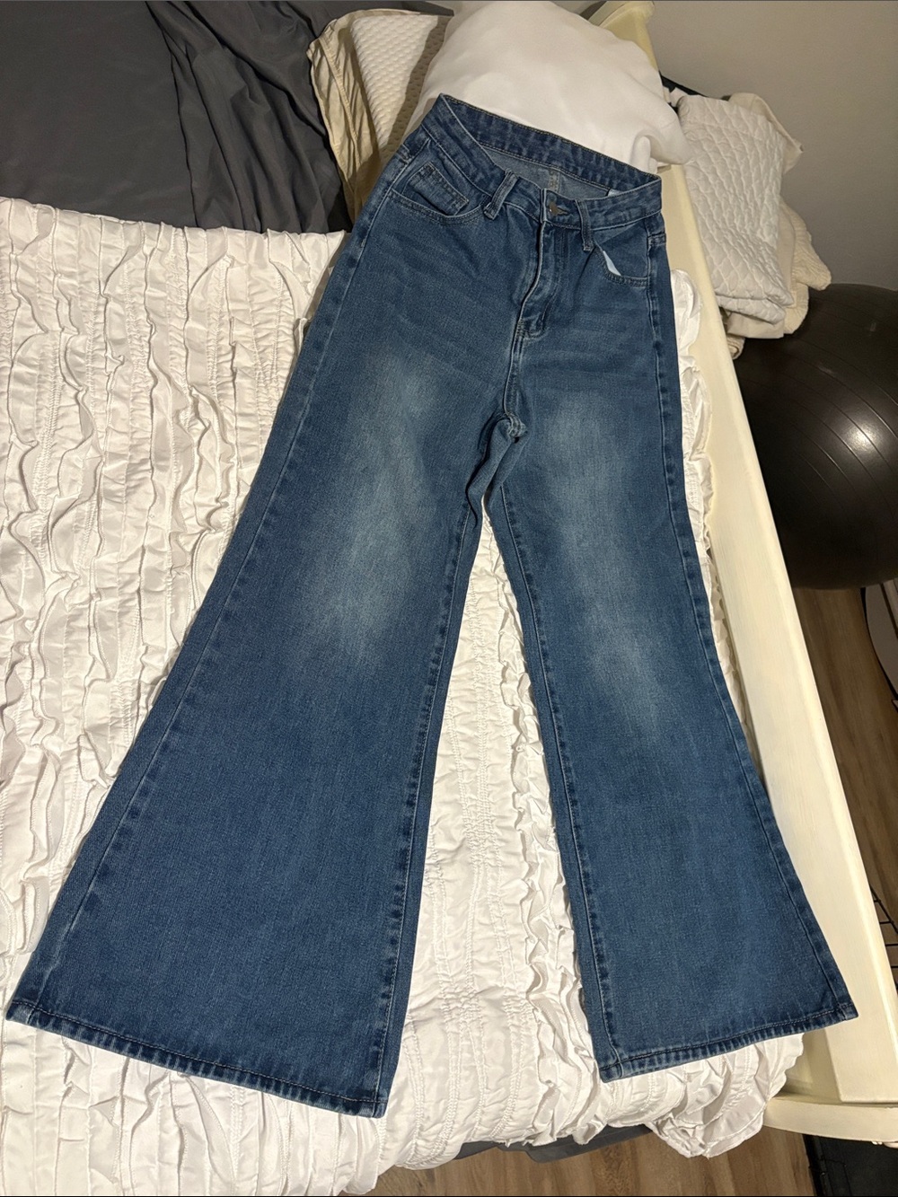 SHEIN Blue High-Rise baggy